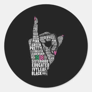 Adesivo Redondo Palavras De Sinais De Mão Do Jovem No Dia Da Criad