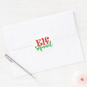 Adesivo Redondo Palavras do esquadrão de Natal
