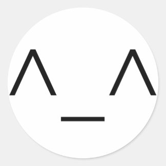 Adesivo Redondo ^_^ Palavras Emoticon Felizes