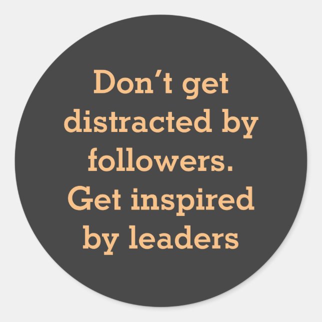 Adesivo Redondo Palavras Motivacionais com texto simples em (Frente)