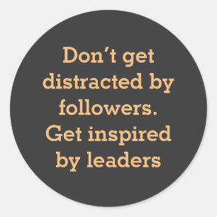 Adesivo Redondo Palavras Motivacionais com texto simples em