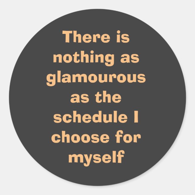 Adesivo Redondo Palavras motivacionais em texto bege em (Frente)