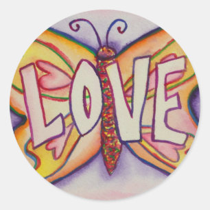 Adesivo Redondo Palavras "Palavras cor-de-rosa" Palavras-palhetas 