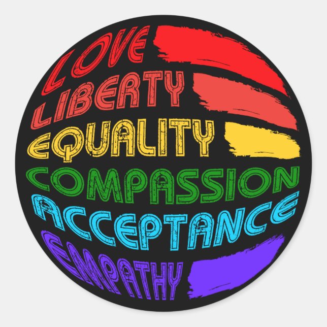 Adesivo Redondo Palavras Para Viver Por (Frente)