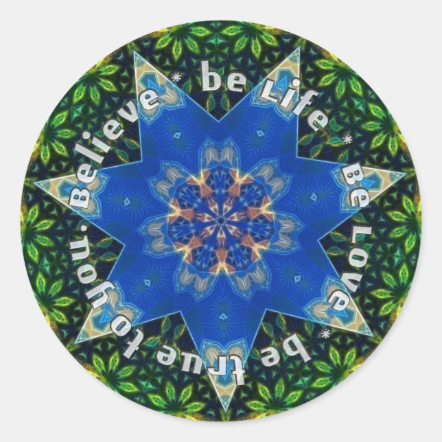 Adesivo Redondo Palavras Sensíveis - Seja Vestido (Frente)