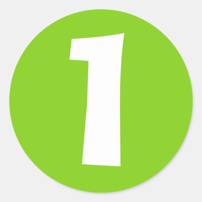 Adesivo Redondo Palavras verdes redondas grandes de Janz (Frente)