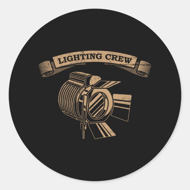 Adesivo Redondo PALCO do técnico de iluminação da tripulação (Frente)