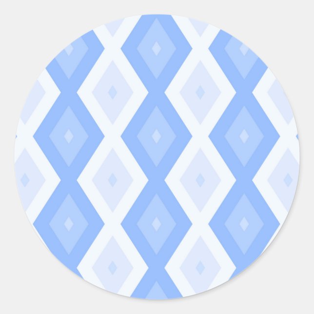 Adesivo Redondo Pale blue diamond pattern (Frente)