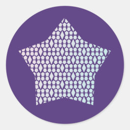 Adesivo Redondo Pale Pastel Dream Honeycomb e estrela do Diamond