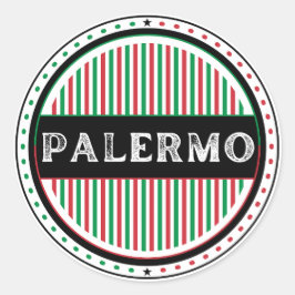 Adesivo Redondo Palermo City Pride Emblem – Italian Identity
