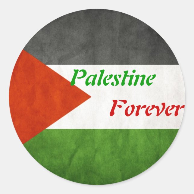 Adesivo Redondo Palestina Forever Sticker (Frente)