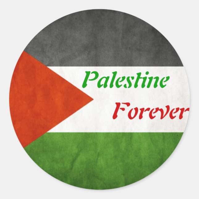 Adesivo Redondo Palestina Forever Sticker (Frente)
