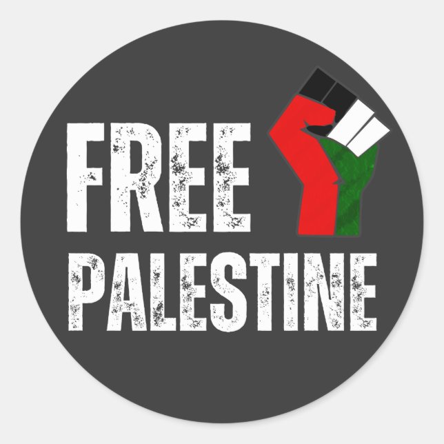 ADESIVO REDONDO PALESTINA GRATUITA PALESTINA (Frente)