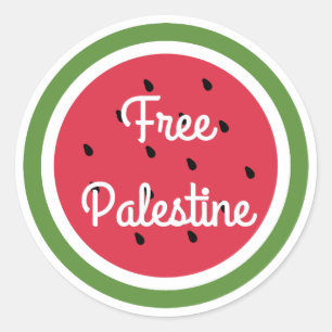 Adesivo Redondo palestina livre