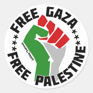 Adesivo Redondo palestina livre de gaza