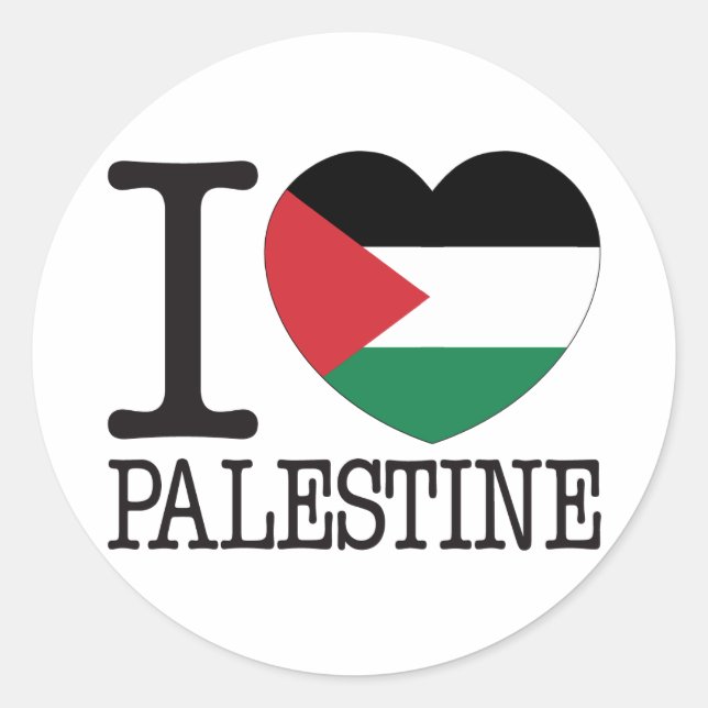 Adesivo Redondo Palestina Love v2 (Frente)