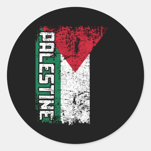 Adesivo Redondo Palestina Sinalizador Grande Palestina (Frente)
