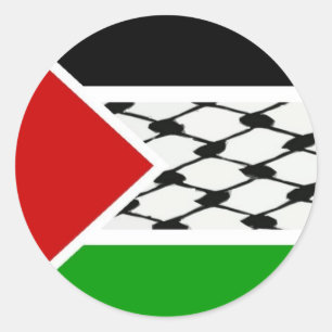 Adesivo Redondo Palestina - Sinalizador Keffiyeh