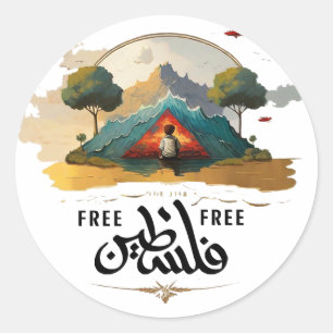Adesivo Redondo Palestine Sticker