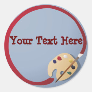 Adesivo Redondo Paleta de artista