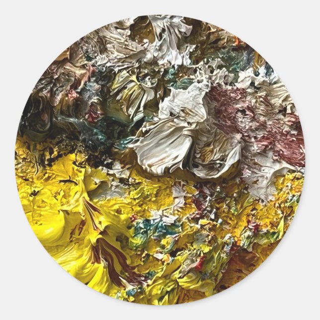 Adesivo Redondo Paleta de artistas #1 (Frente)