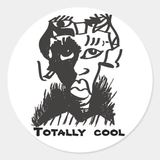 Adesivo Redondo Paleta redonda jamaicana africana totalmente Legal (Frente)