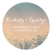 Palha de praia e palitos azuis de casamentos subma