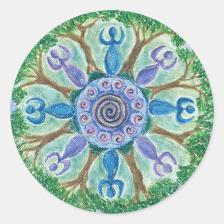 Adesivo Redondo Palhaços Dançantes das Deusas