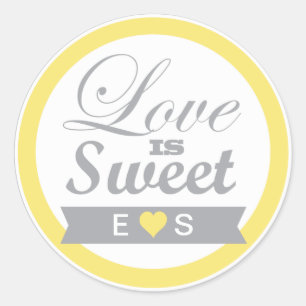 Adesivo Redondo Palhetas amarelas e Cinzas