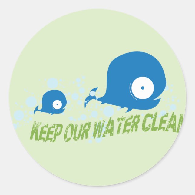 Adesivo Redondo Palhetas Orgânicas De Baleia (Frente)