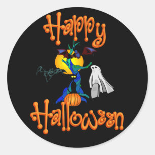 Adesivo Redondo Palitos de árvore assombrados