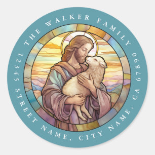 Adesivo Redondo Palitos de Jesus Religiosos