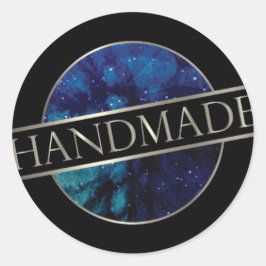 Adesivo Redondo Palitos feitos à mão no céu noturno