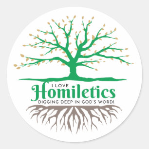 Adesivo Redondo Palitos redondos - Árvore homilética