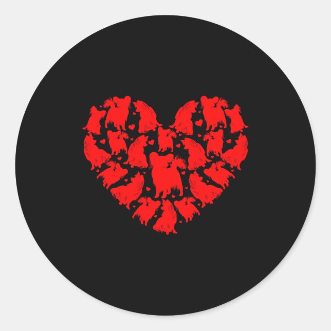 Adesivo Redondo Pallon Dog Lover Funny Love Heart Pallon Valentine (Frente)