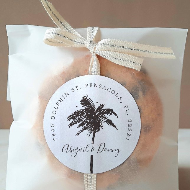 Adesivo Redondo Palm Breeze | (Criador carregado)