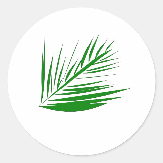Adesivo Redondo Palm Leaf Stickers (Frente)