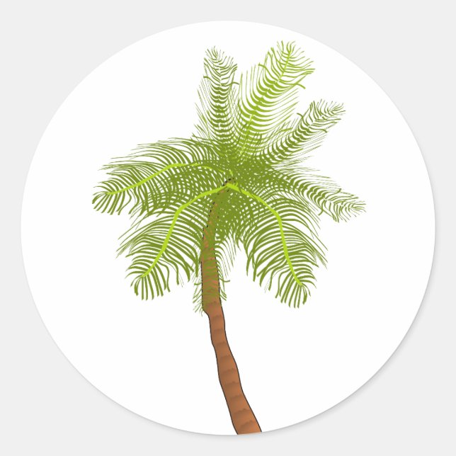 Adesivo Redondo Palm Tree Sticker (Frente)