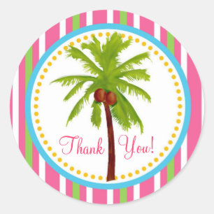 Adesivo Redondo Palm Tree Stickers