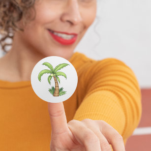 Adesivo Redondo Palm Tree Stickers