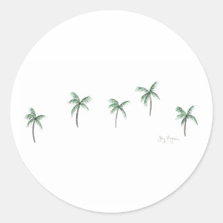 Adesivo Redondo Palm Trees Sticker