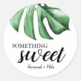 Adesivo Redondo Palm Tropical Greenery Algo Doce