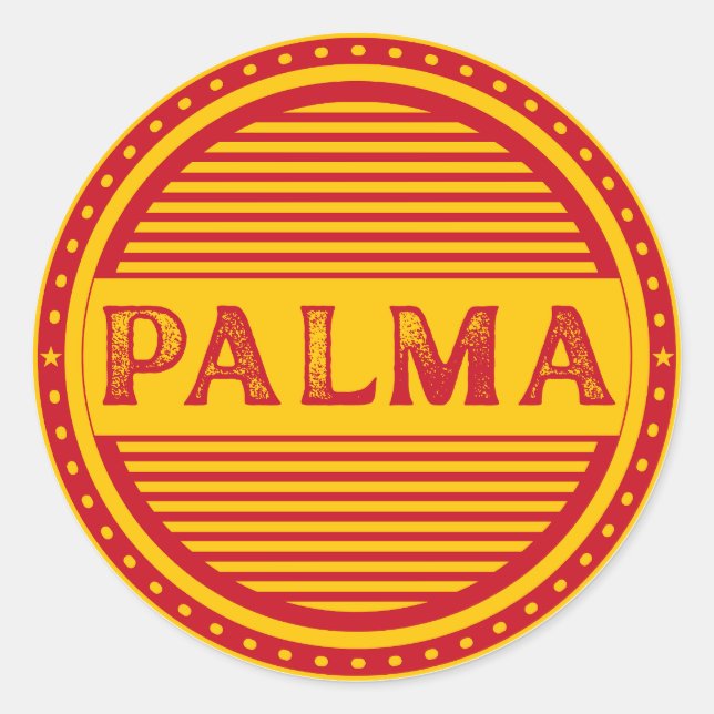 Adesivo Redondo Palma City Pride Emblem – Spanish Identity (Frente)