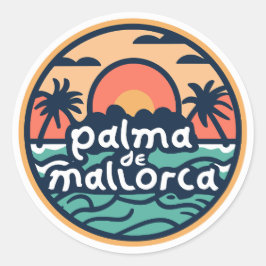 Adesivo Redondo Palma de Maiorca