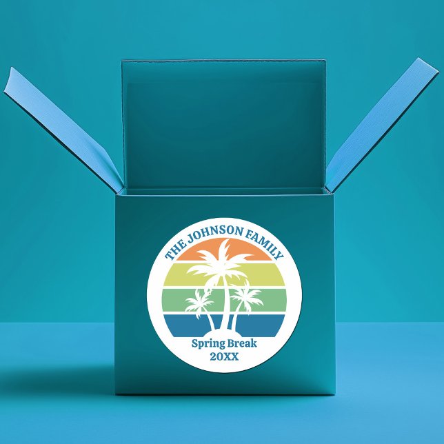 Adesivo Redondo Palmeiras do Partido das Ilhas Tropicais (Criador carregado)