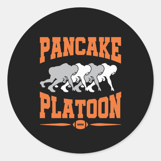 Adesivo Redondo Pancake Platon Futebol Ofensive Line Lineman (Frente)