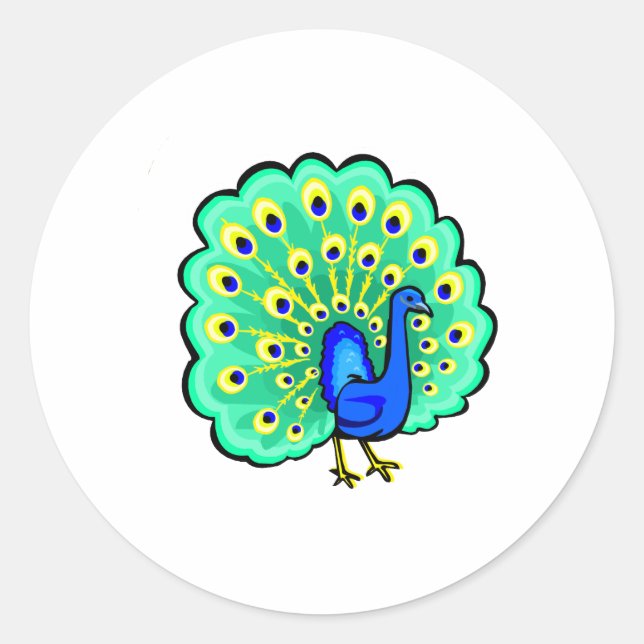 Adesivo Redondo Pancho Peacock (Frente)