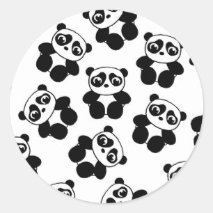 Adesivo Redondo Panda