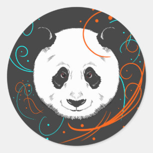 Adesivo Redondo Panda