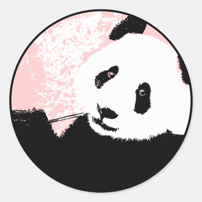 Adesivo Redondo panda. (Frente)
